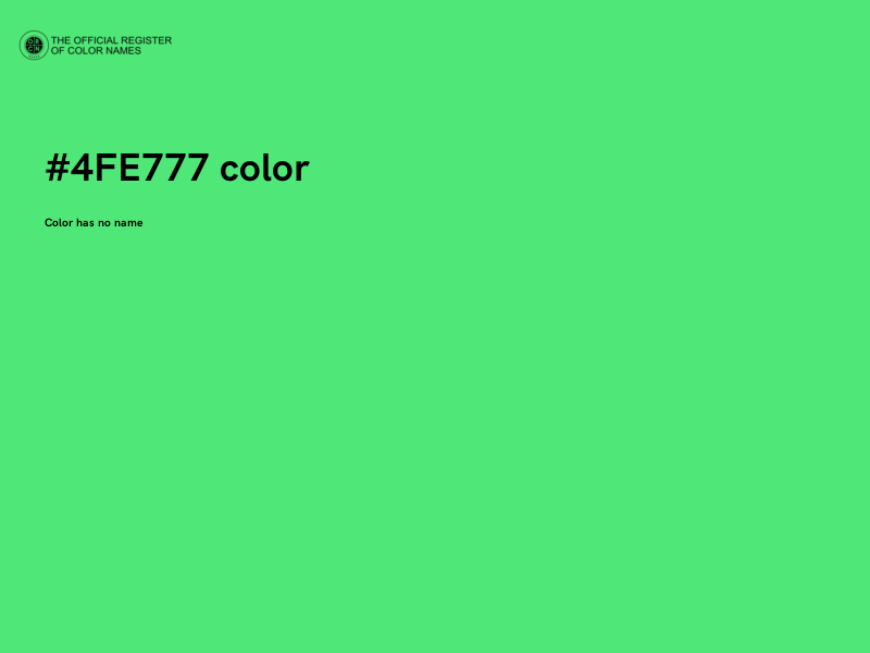 #4FE777 color image