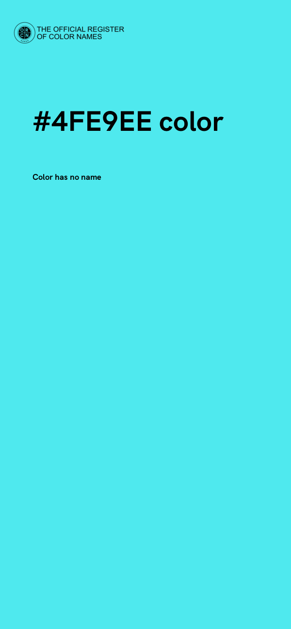 #4FE9EE color image