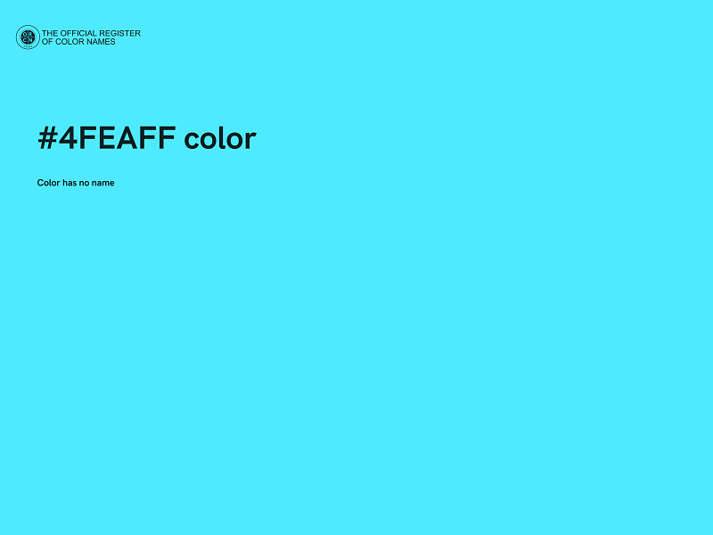 #4FEAFF color image