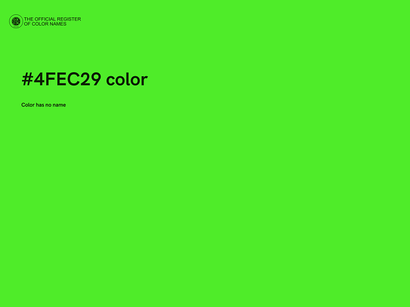 #4FEC29 color image