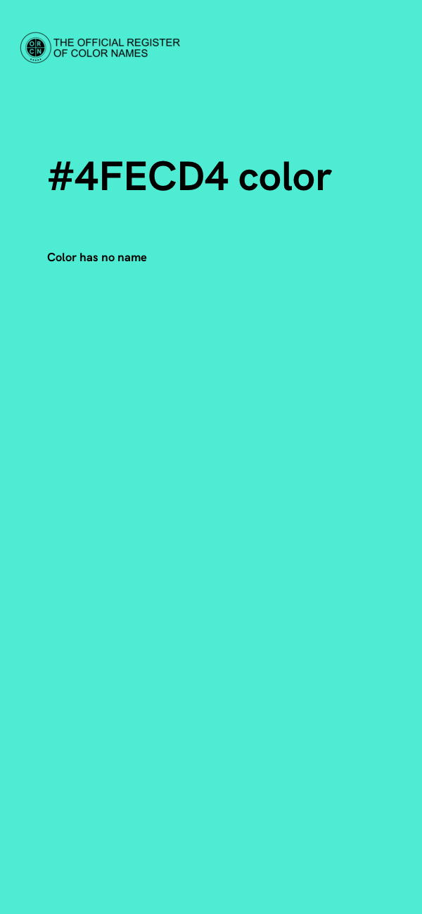 #4FECD4 color image