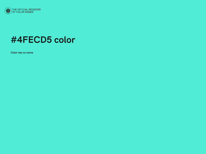 #4FECD5 color image