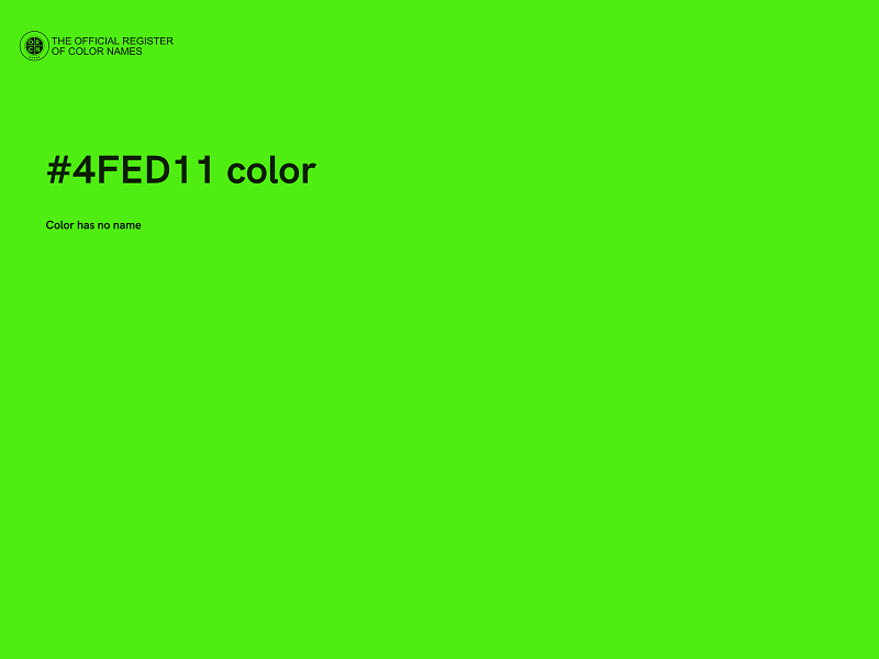 #4FED11 color image