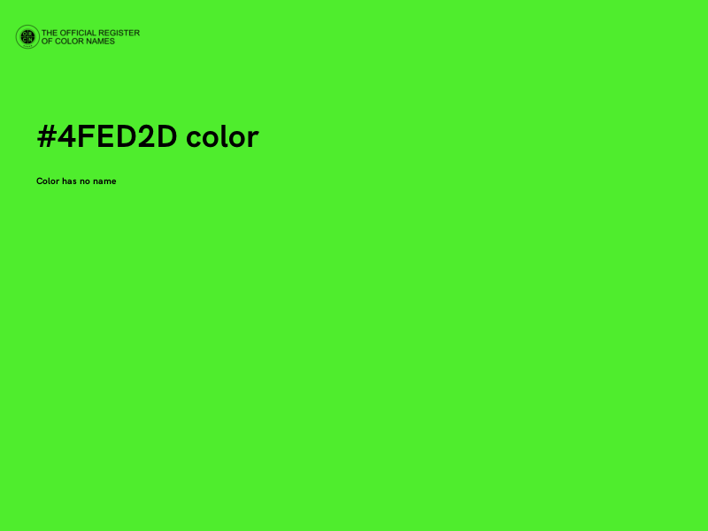 #4FED2D color image