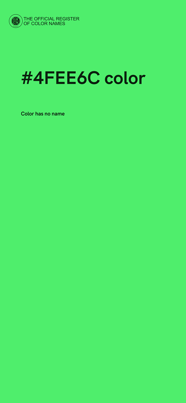 #4FEE6C color image