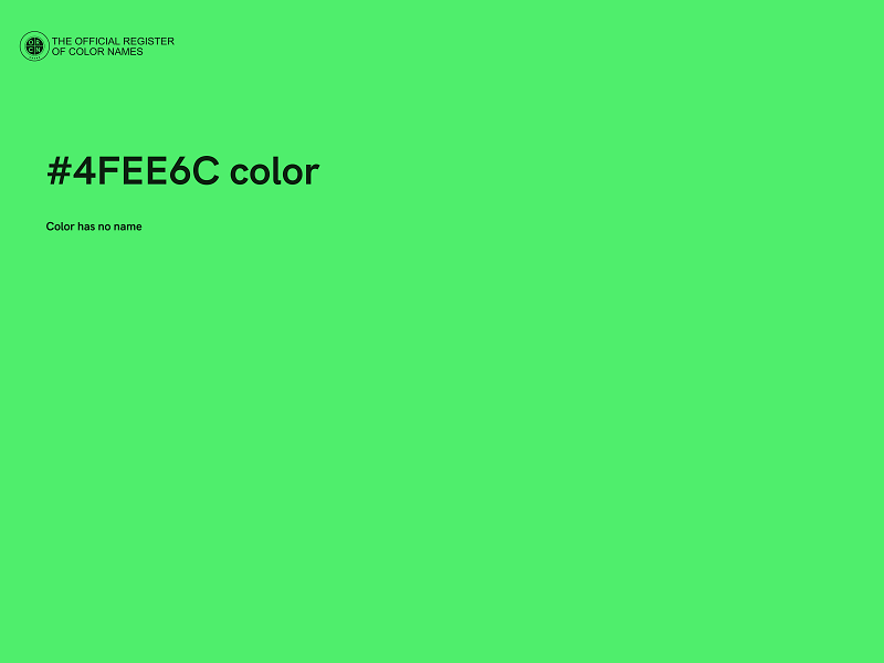 #4FEE6C color image