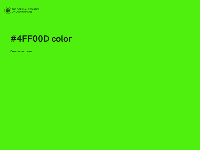 #4FF00D color image