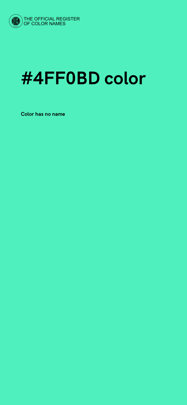 #4FF0BD color image