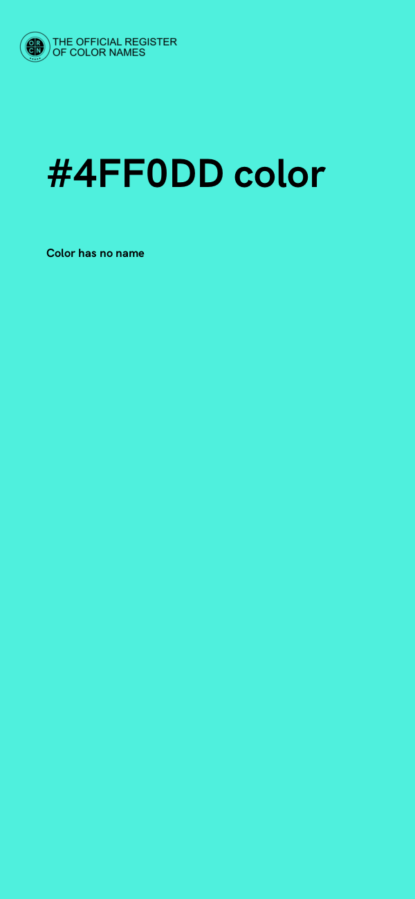 #4FF0DD color image