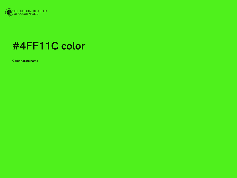 #4FF11C color image