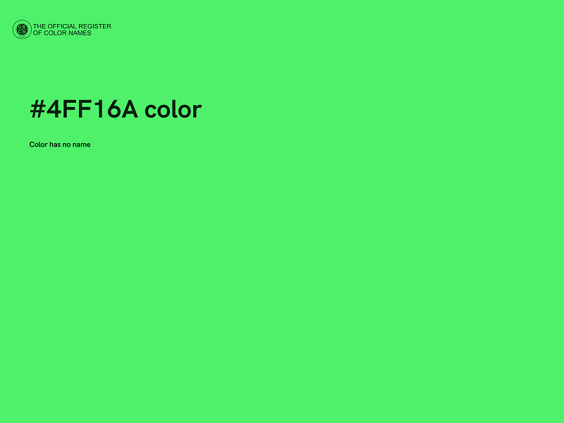 #4FF16A color image