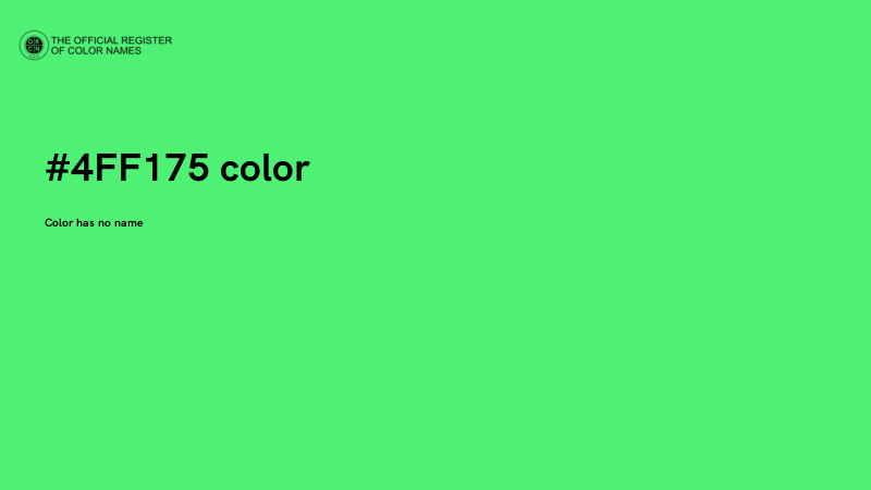 #4FF175 color image