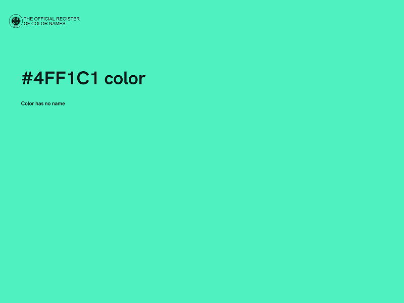 #4FF1C1 color image