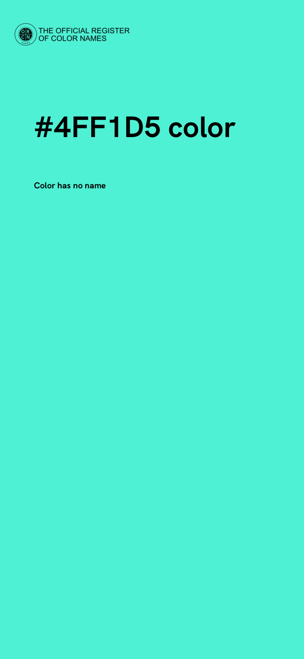 #4FF1D5 color image