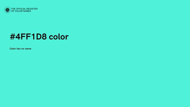 #4FF1D8 color image