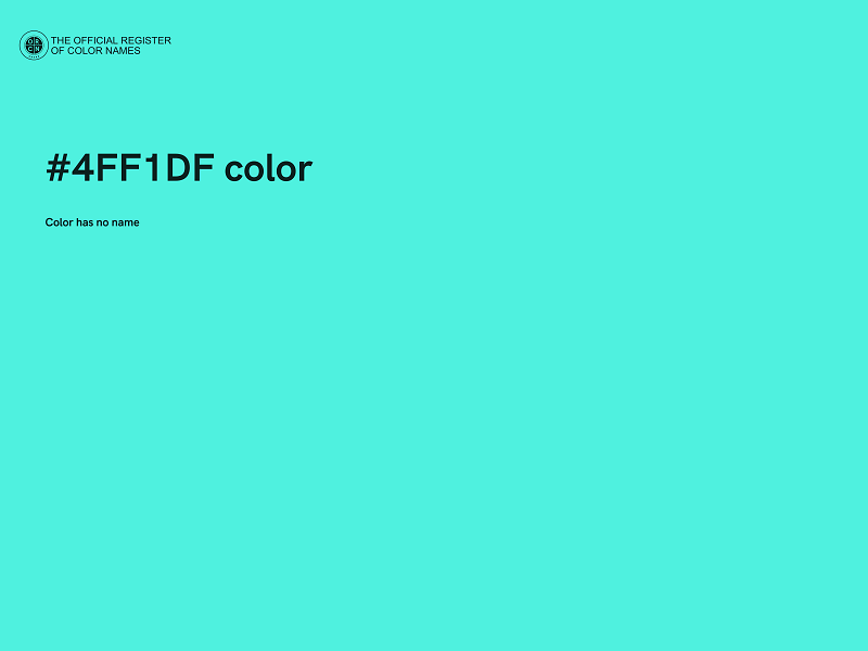 #4FF1DF color image