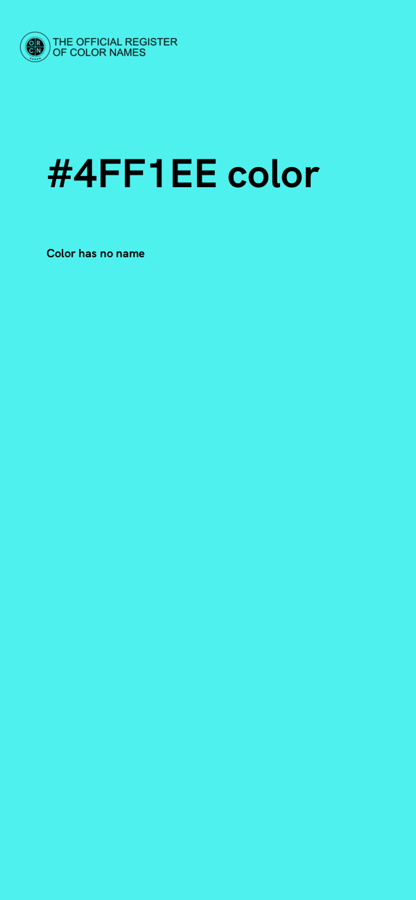 #4FF1EE color image