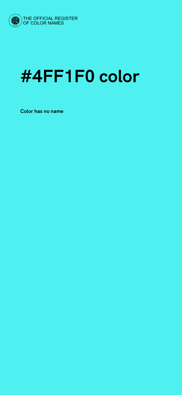 #4FF1F0 color image