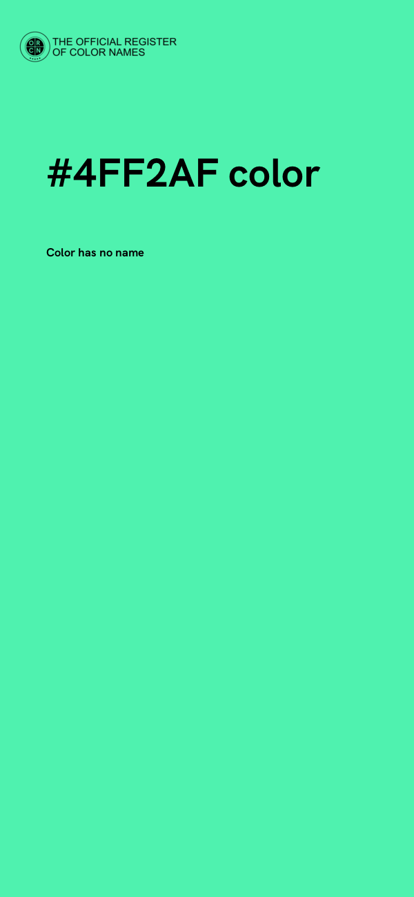 #4FF2AF color image