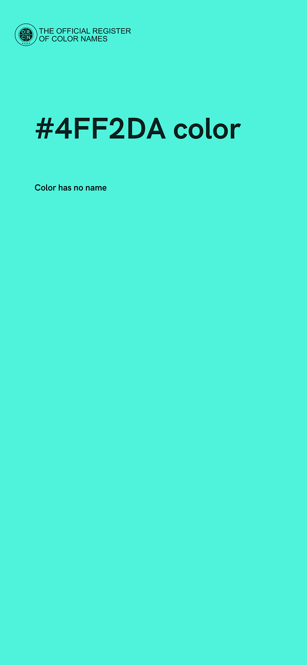 #4FF2DA color image