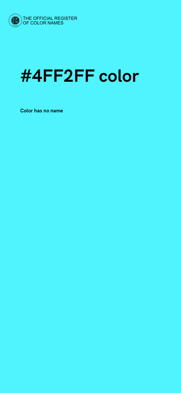 #4FF2FF color image