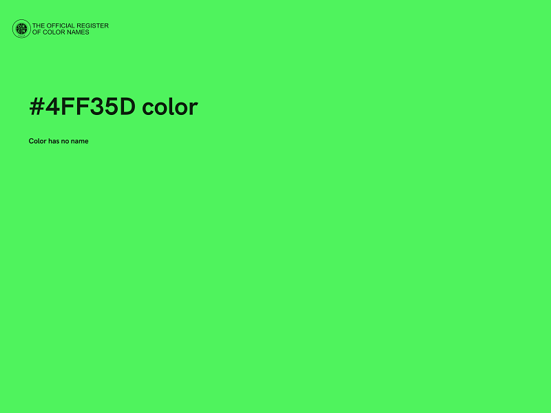 #4FF35D color image