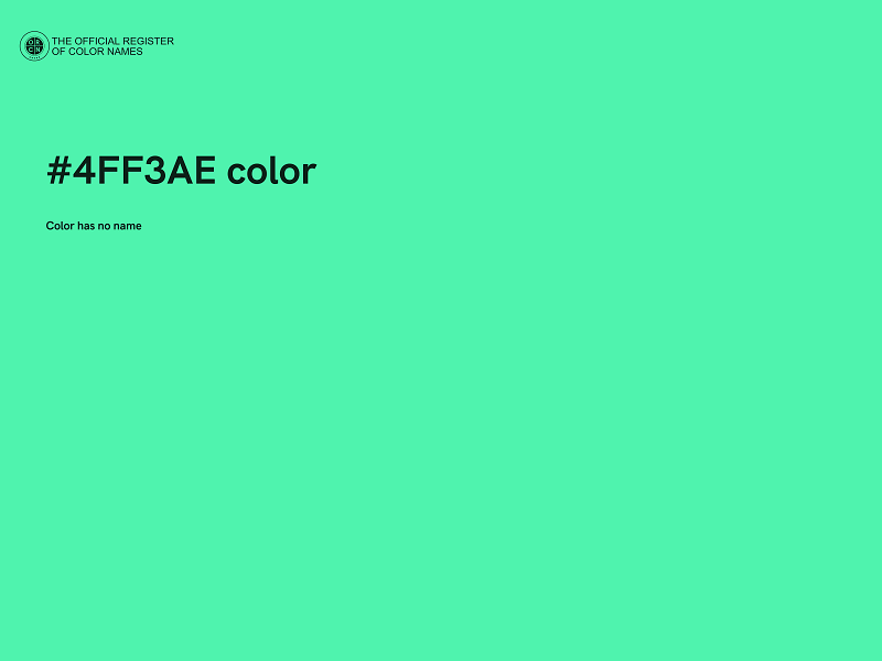 #4FF3AE color image