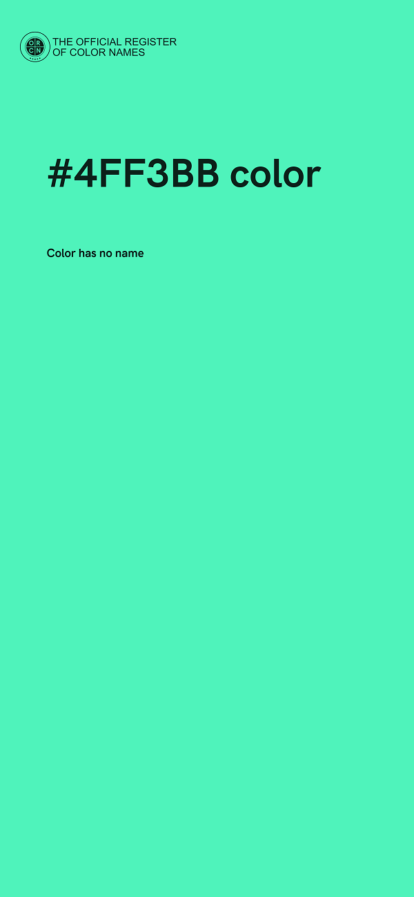 #4FF3BB color image
