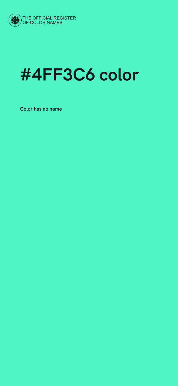 #4FF3C6 color image