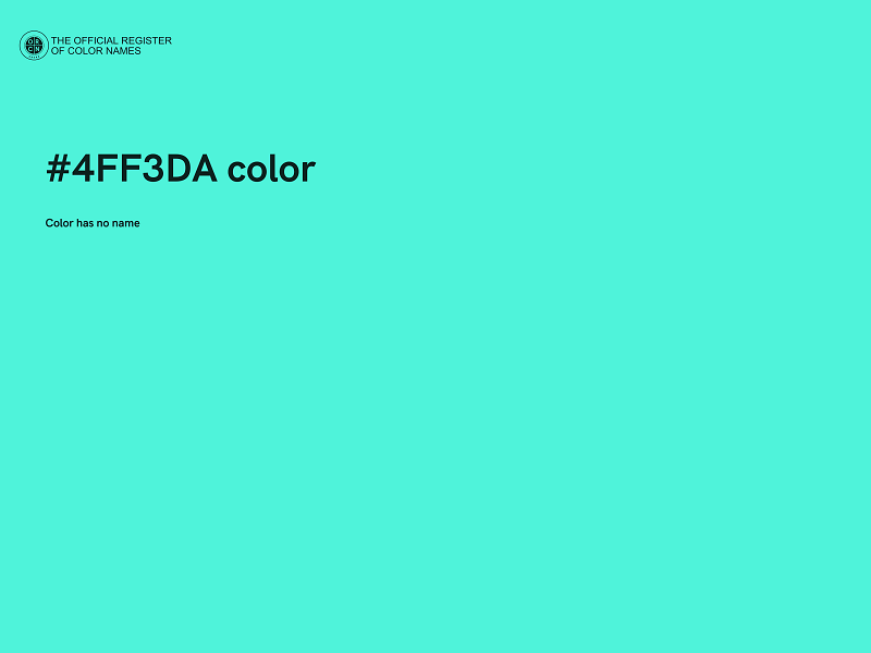 #4FF3DA color image