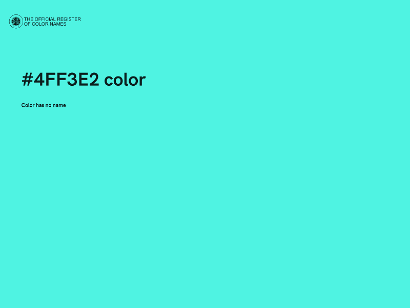 #4FF3E2 color image