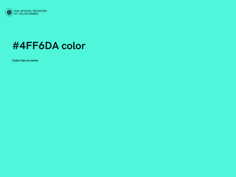 #4FF6DA color image