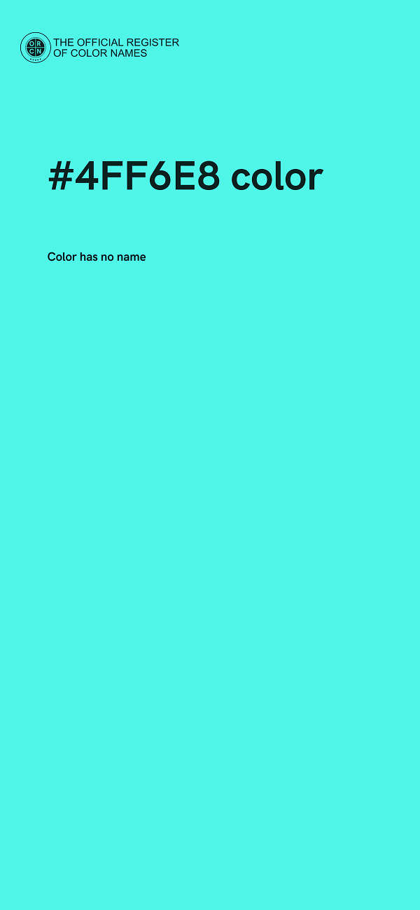 #4FF6E8 color image