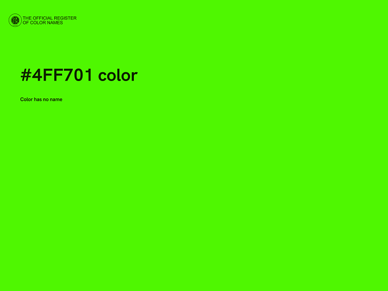 #4FF701 color image