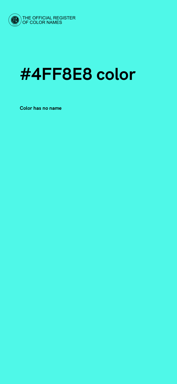 #4FF8E8 color image