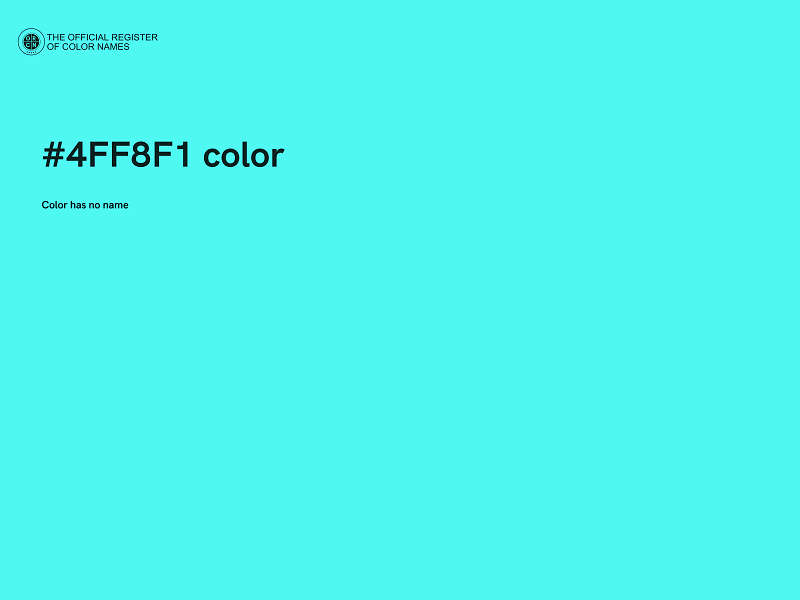 #4FF8F1 color image