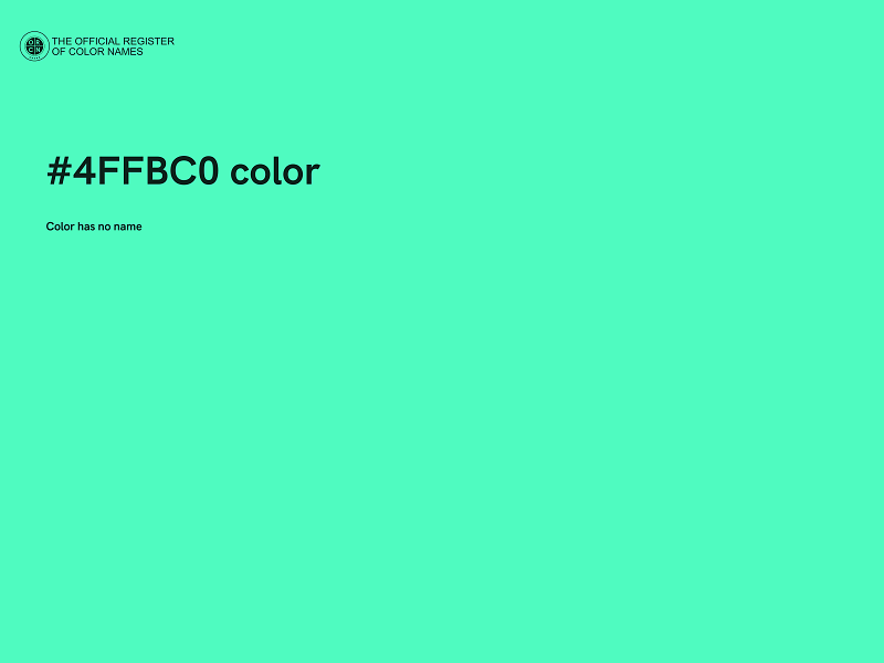 #4FFBC0 color image