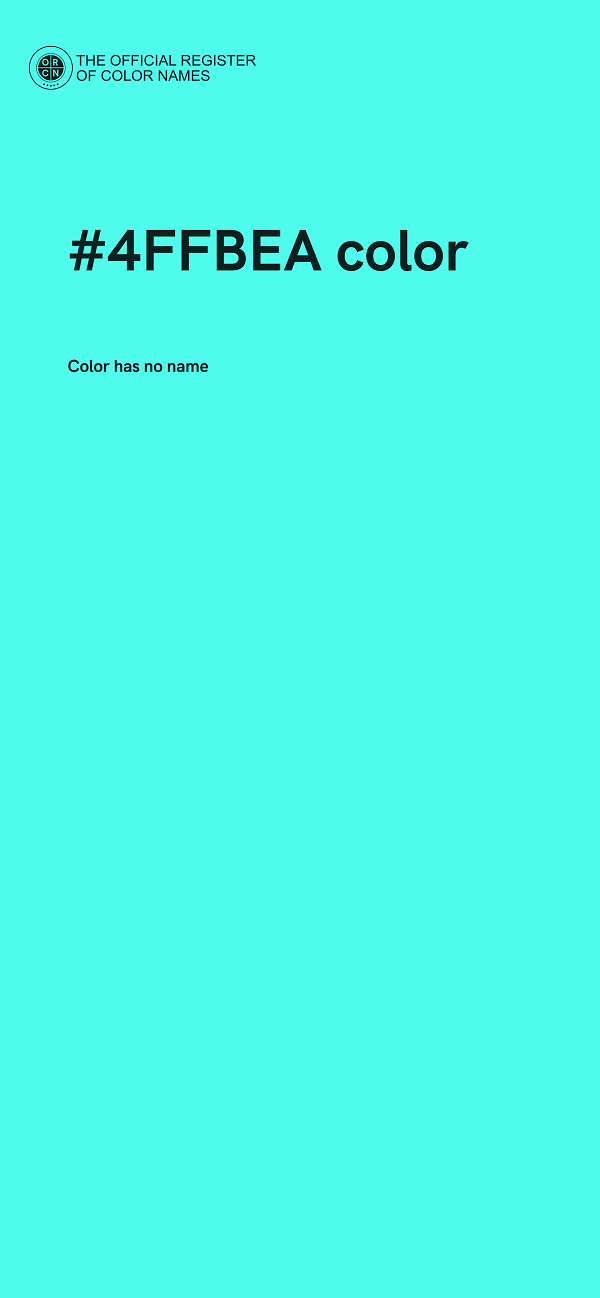 #4FFBEA color image