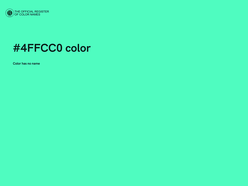 #4FFCC0 color image