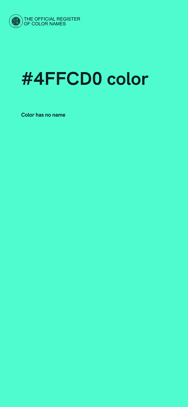 #4FFCD0 color image