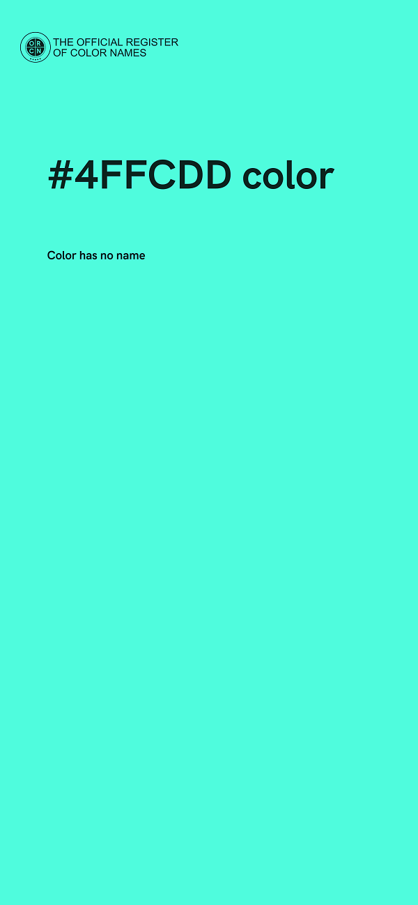 #4FFCDD color image