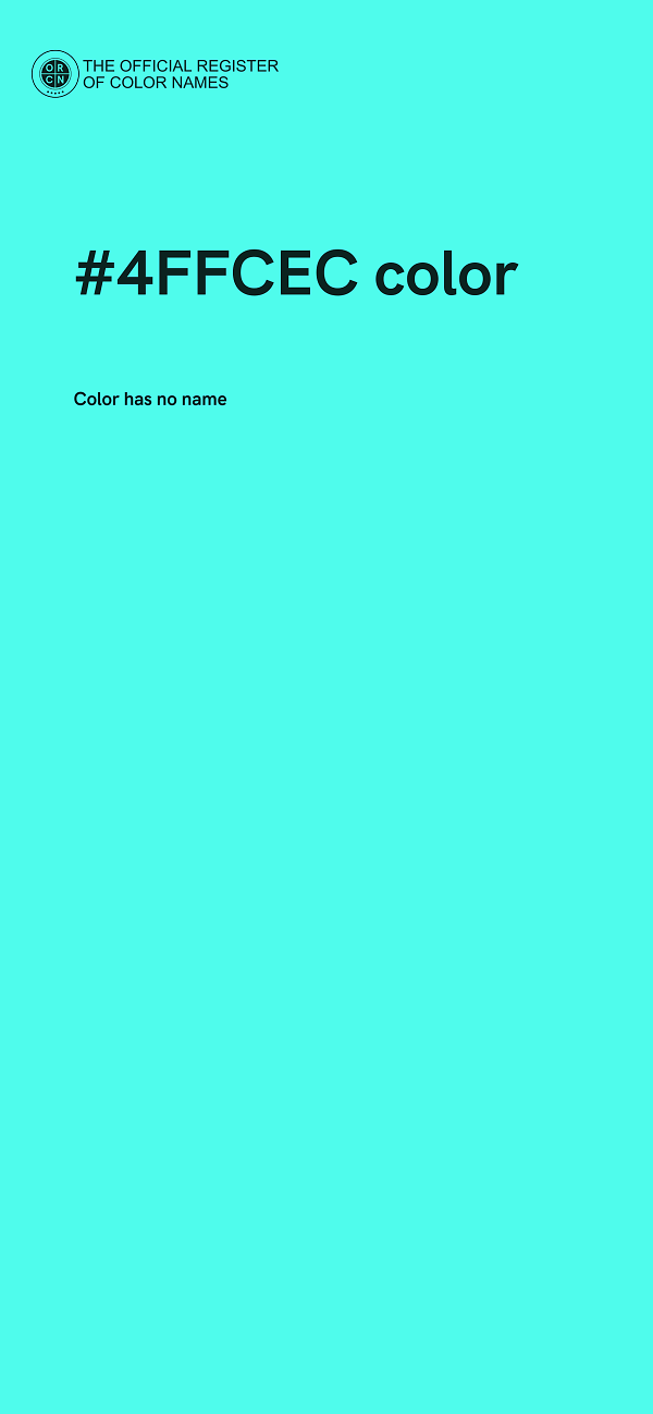 #4FFCEC color image