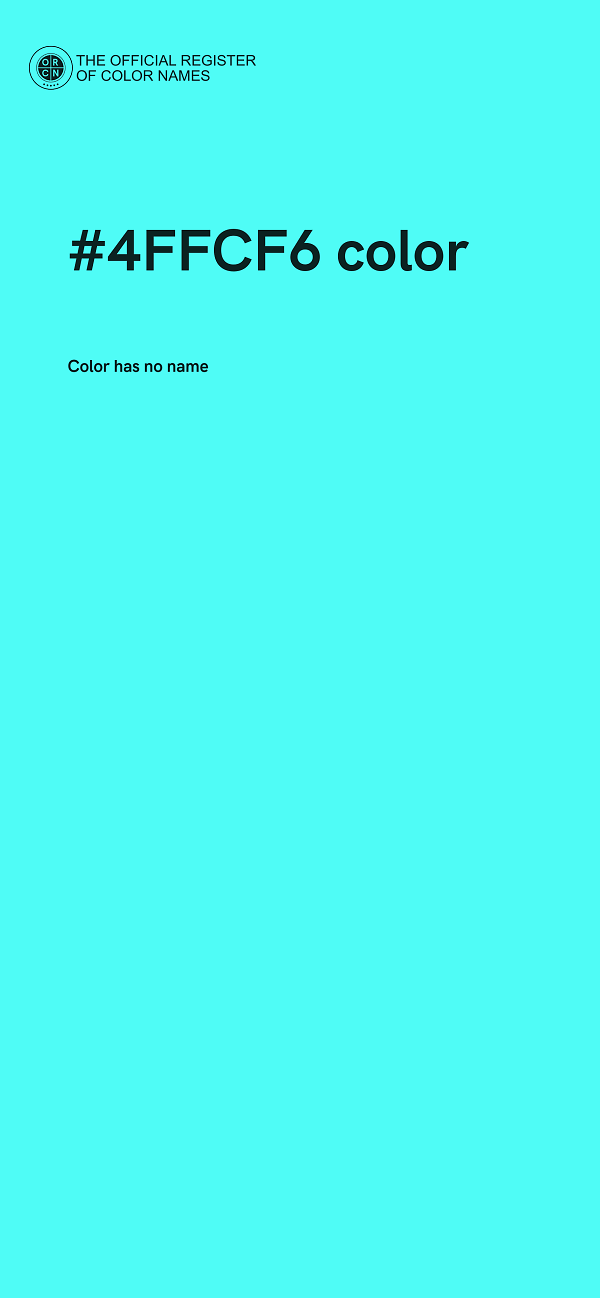 #4FFCF6 color image