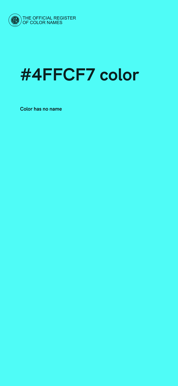 #4FFCF7 color image