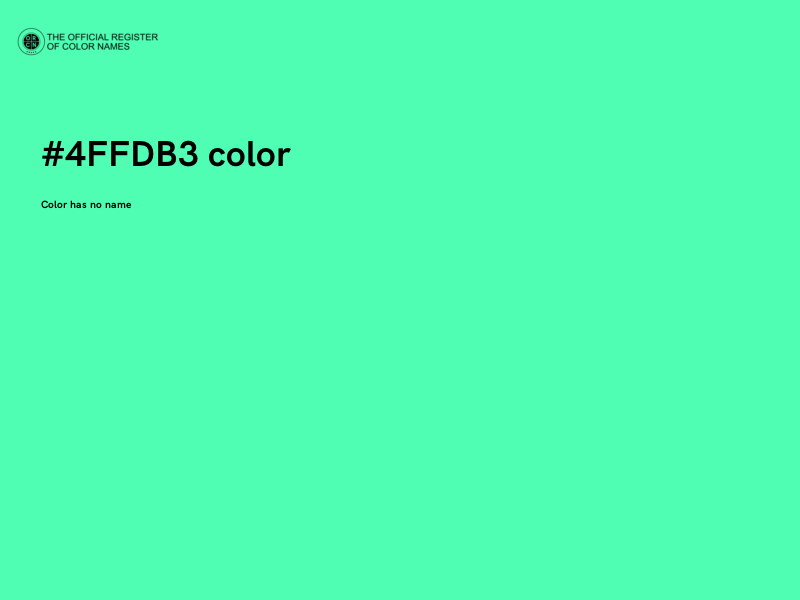 #4FFDB3 color image