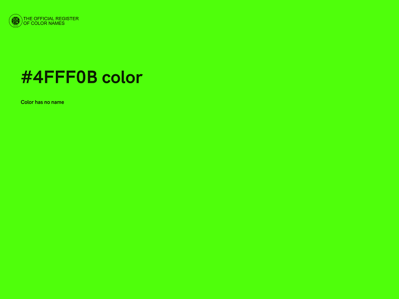 #4FFF0B color image