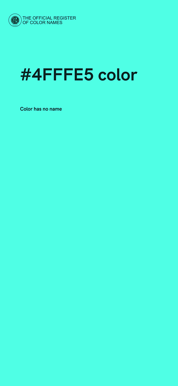 #4FFFE5 color image