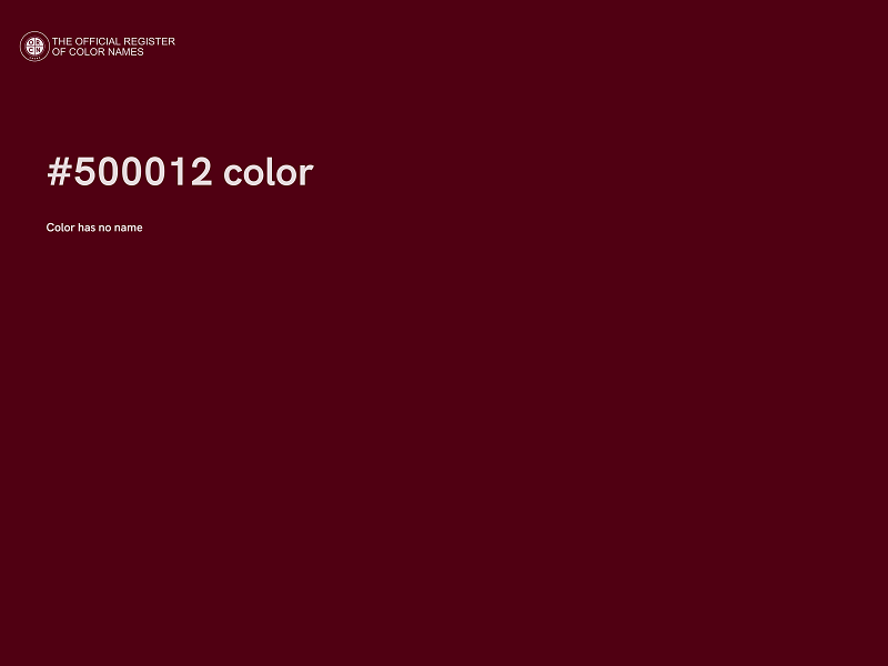 #500012 color image