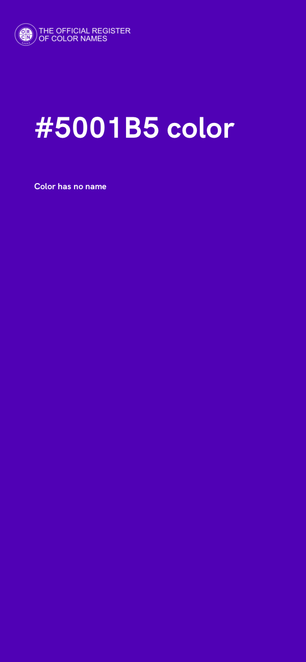 #5001B5 color image