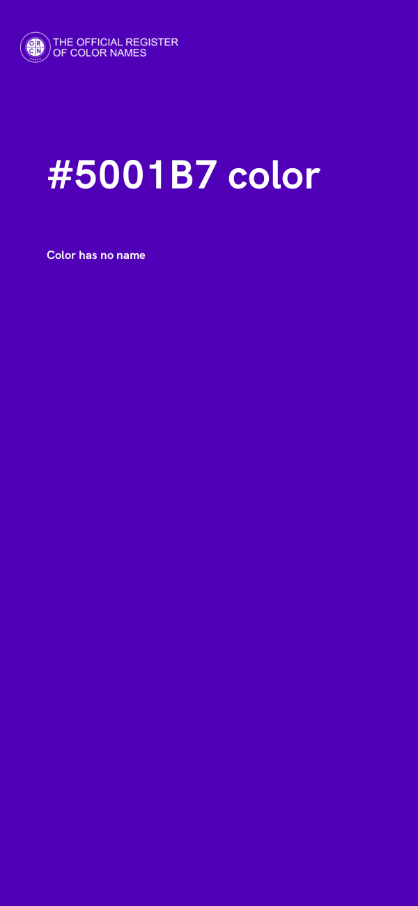 #5001B7 color image